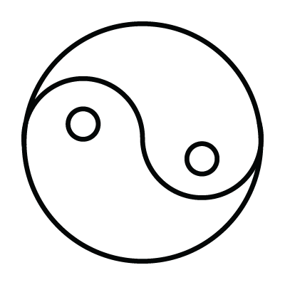 Yin yang feng shui symbol