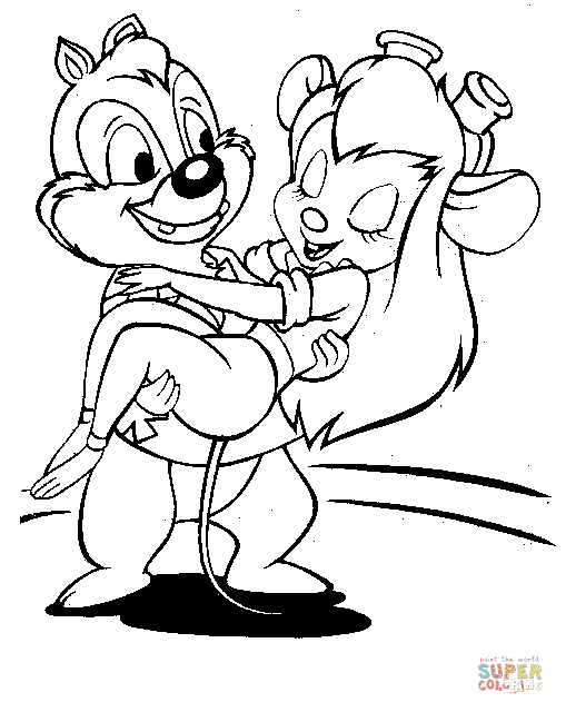 Chip and dale rescue rangers coloring pages printable for free download