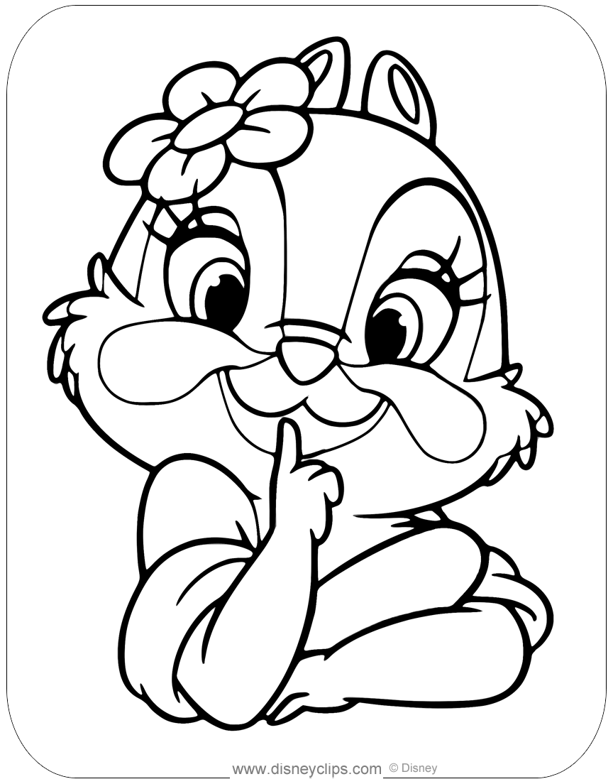 Chip and dale coloring pages