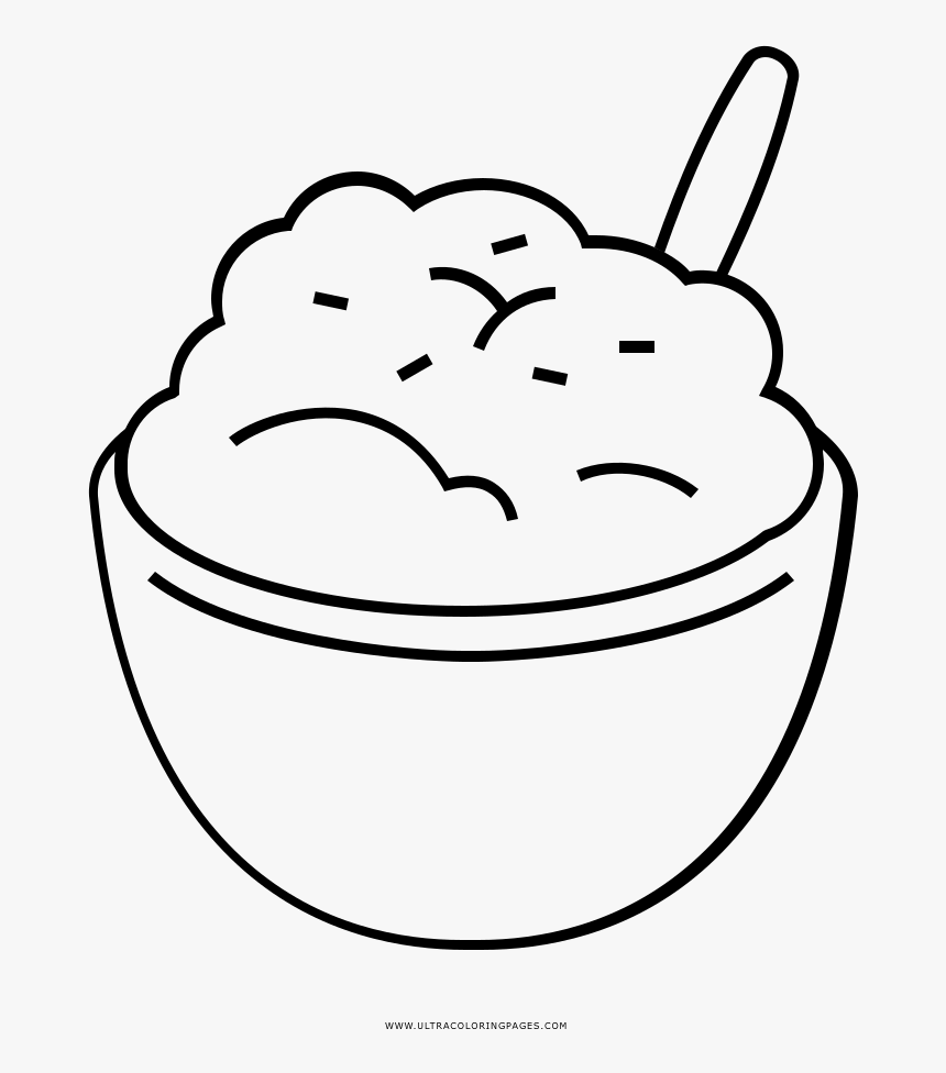 Mashed potatoes coloring page