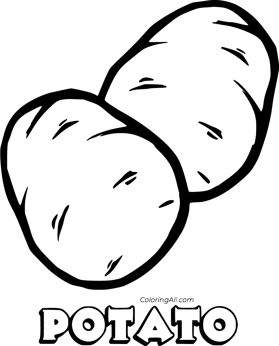 Potato coloring pages