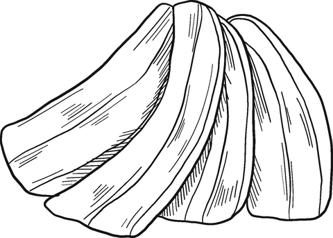 Bacon slices coloring page free printable coloring pages