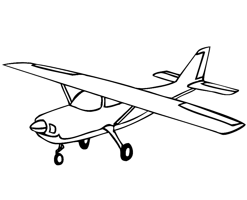 Coloring pages small airplane