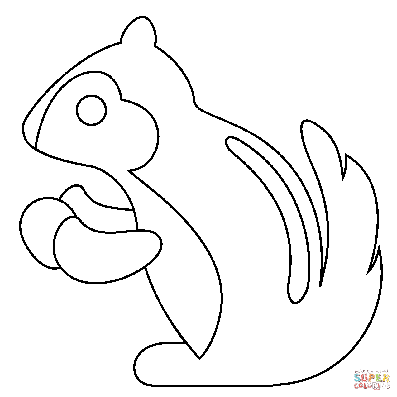 Chipmunk emoji coloring page free printable coloring pages