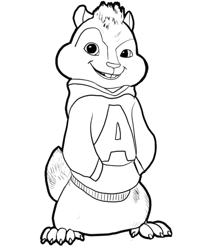 The chipmunks alvin seville coloring pages