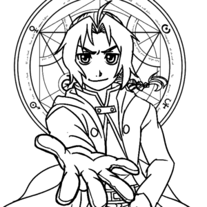 Fullmetal alchemist coloring pages printable for free download