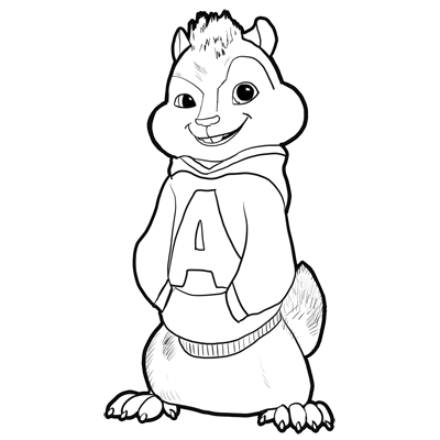 How to draw alvin from alvin and the chipmunks the squekquel