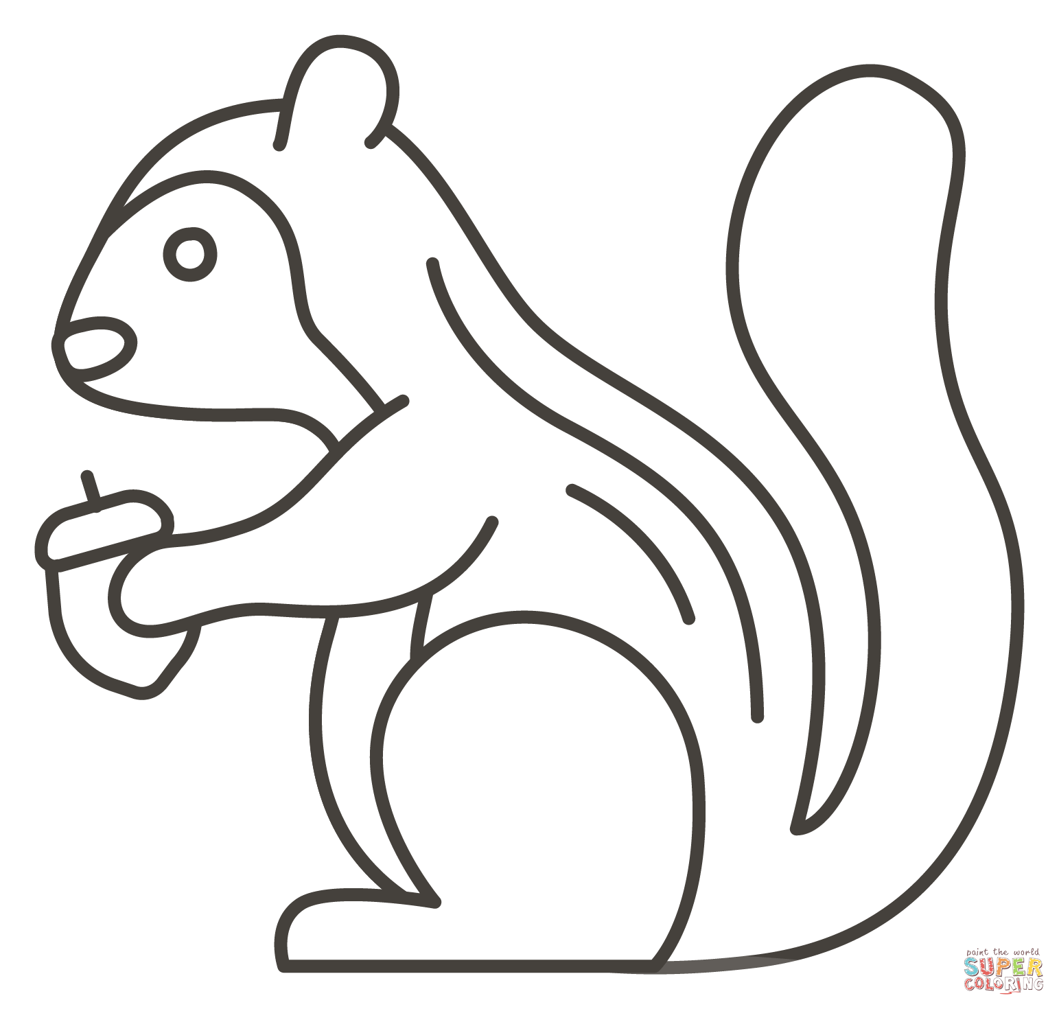 Chipmunk coloring page free printable coloring pages