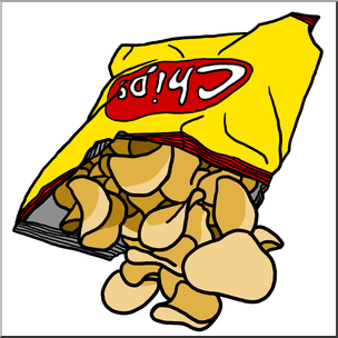 Clip art potato chips color i