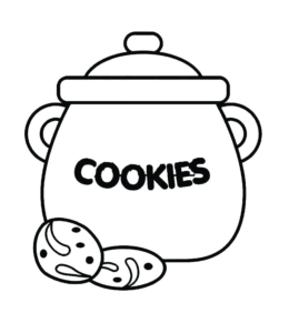 Cookie coloring pages playing learning