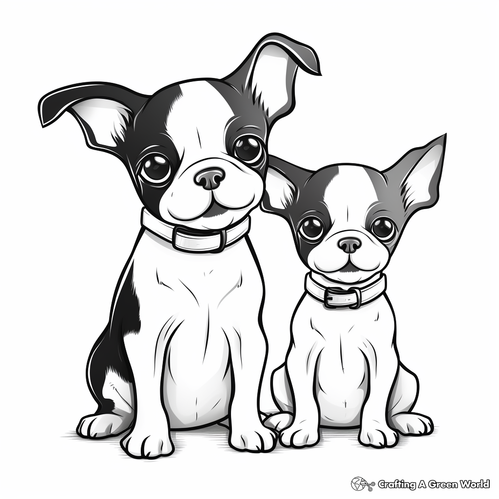 Boston terrier coloring pages