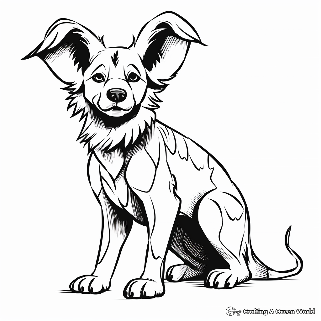 African wild dog coloring pages