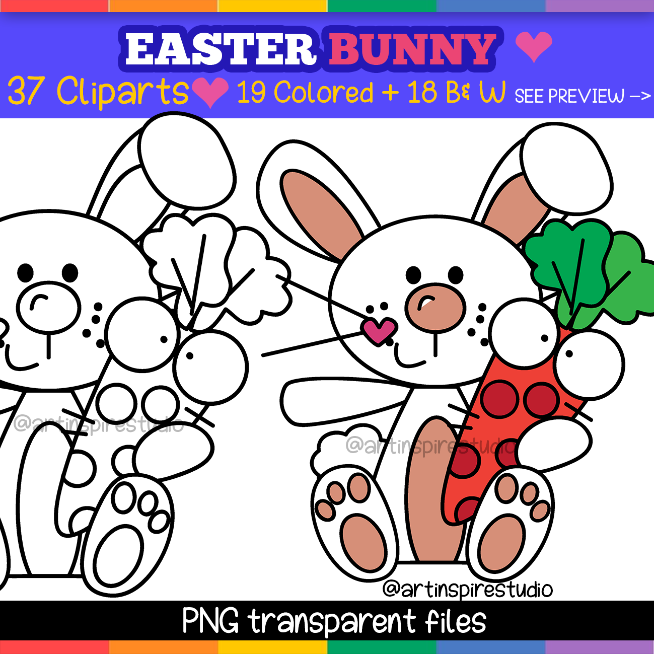 Easter bunny clipart