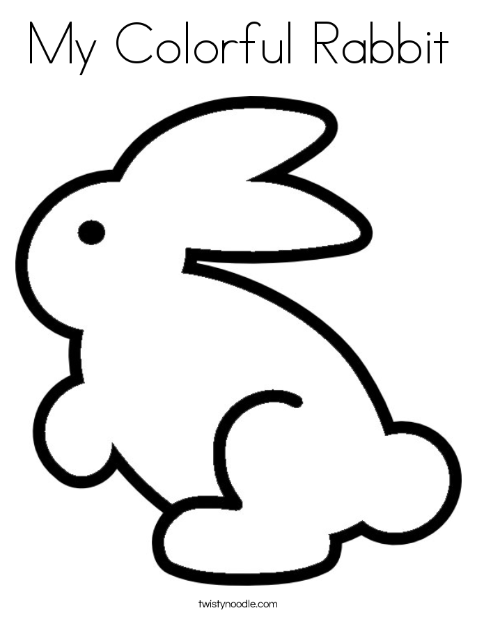 My colorful rabbit coloring page bunny coloring pages rabbit colors easter bunny colouring