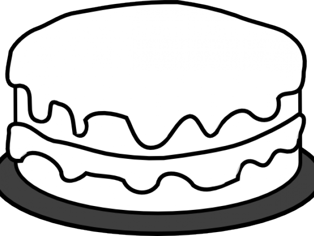 Birthday cake clipart outline