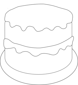 Birthday cake to color clip art at