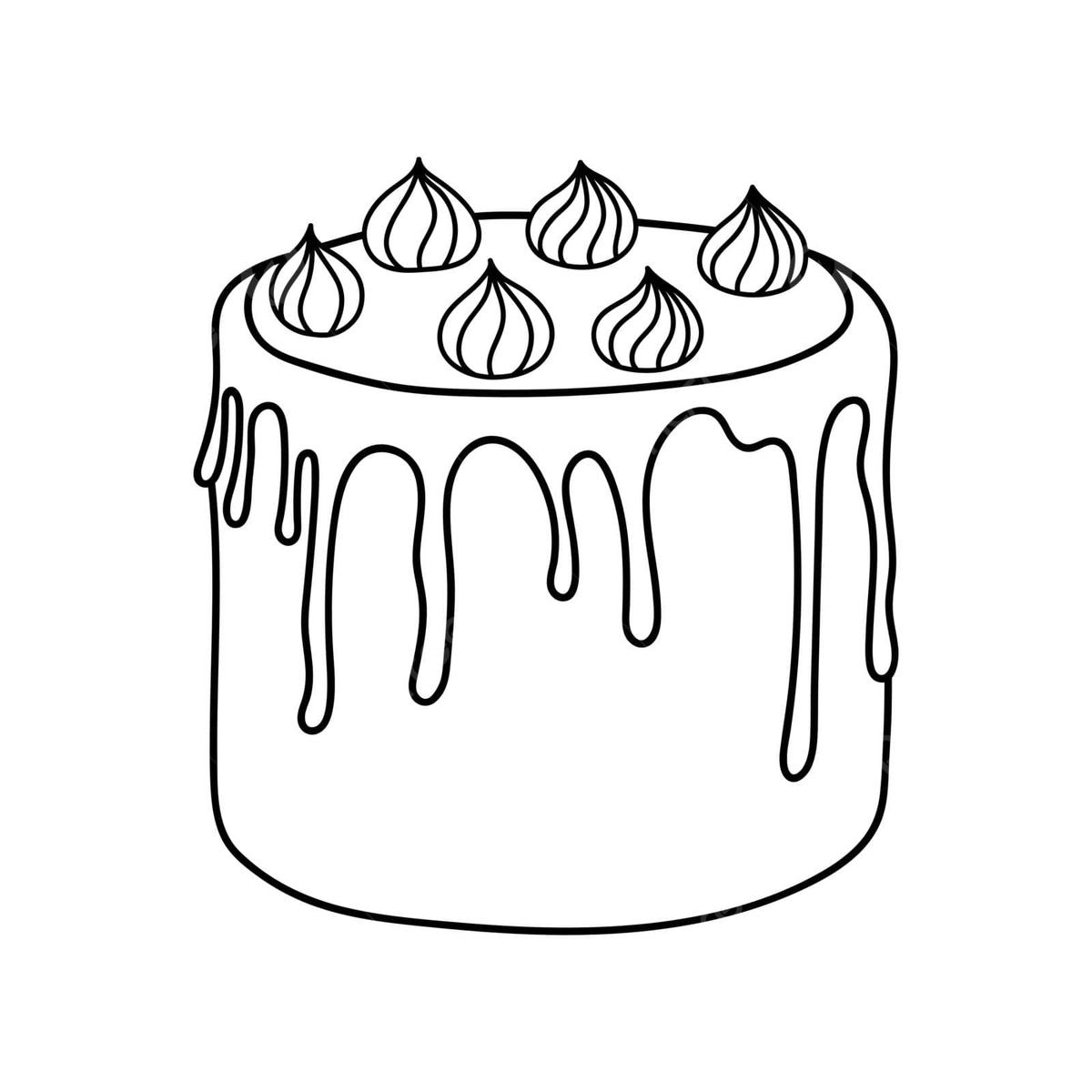 Delicate cake sketch for food establishments vector design vector sketch coffeehouse birthday png and vector with transparent background for free download