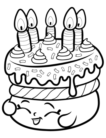 Cake wishes shopkin coloring page free printable coloring pages