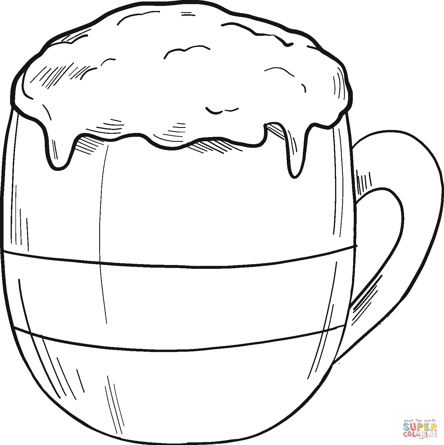 Hot chocolate coloring page free printable coloring pages