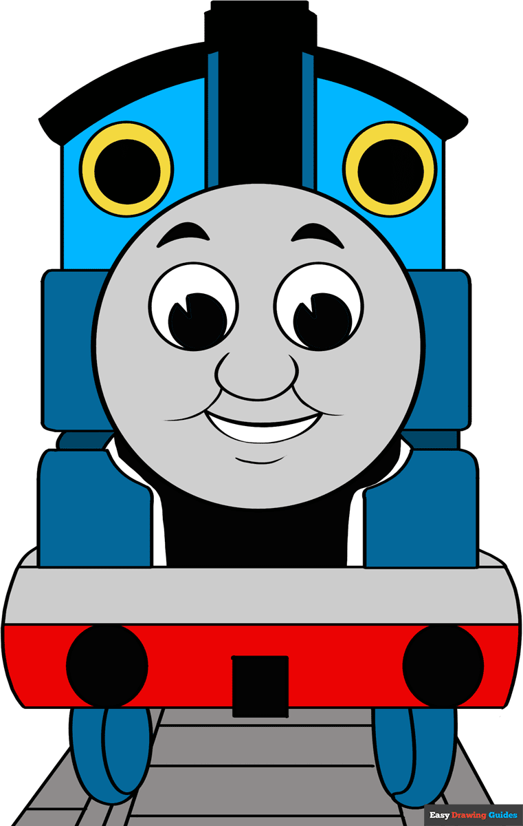 How to draw thomas the train