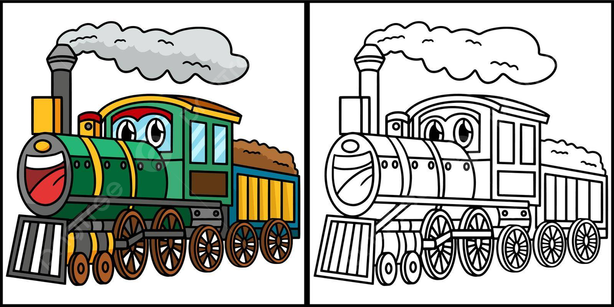 Steam engine line art png transparent images free download vector files