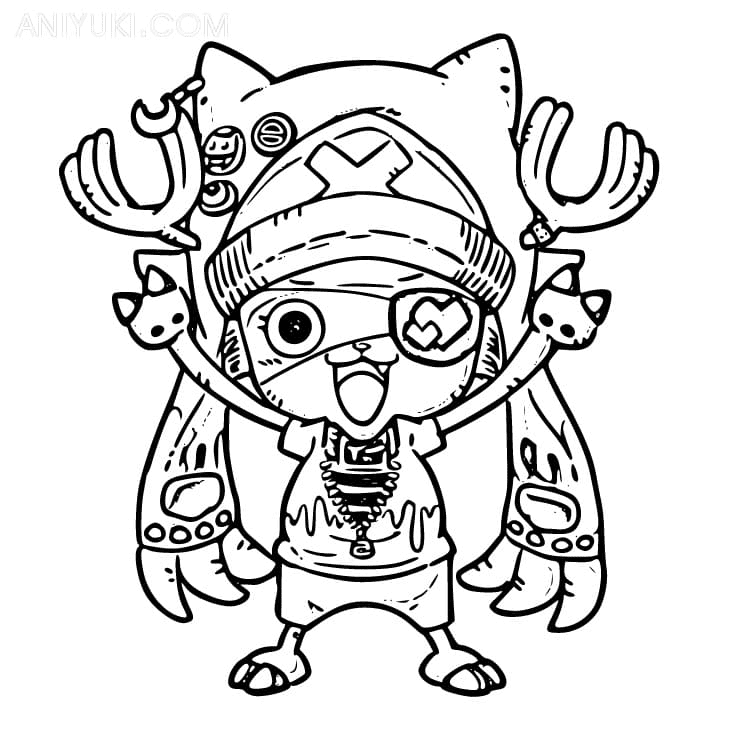 Tony tony chopper coloring pages printable for free download