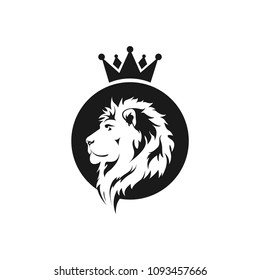 Lion head logo stock vector royalty free