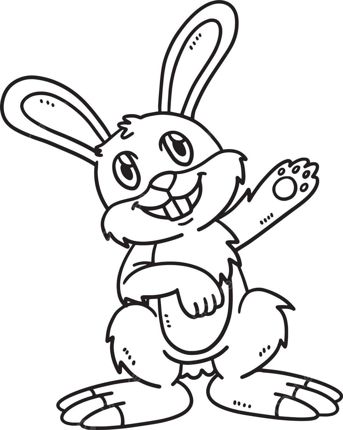Bunny standing isolated coloring page for kids line colouring page risen vector bunny drawing ring drawing kid drawing png and vector with transparent background for free download