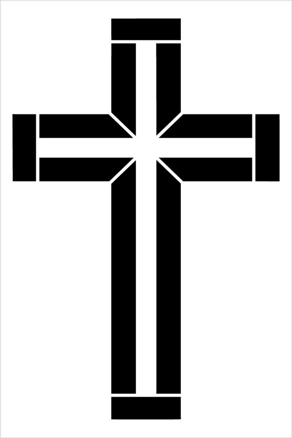 Hollow cross stencil by studior christianity christian wall art craft diy faith living room decor paint wood signs select size