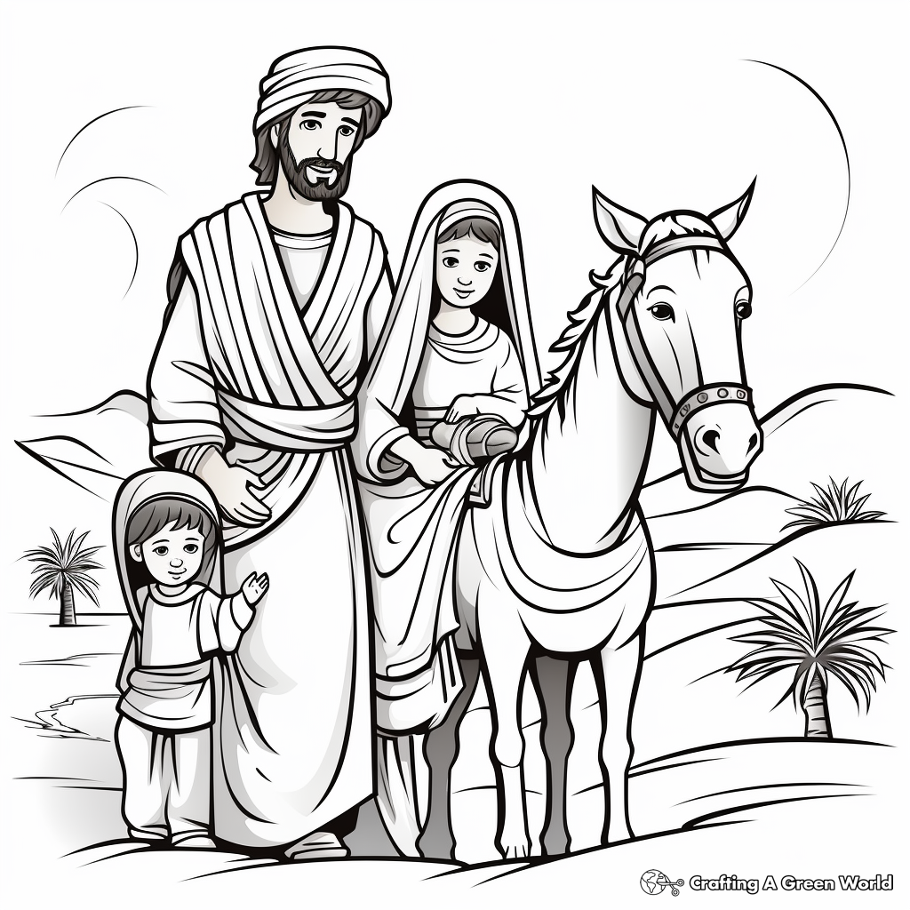 Christian christmas coloring pages