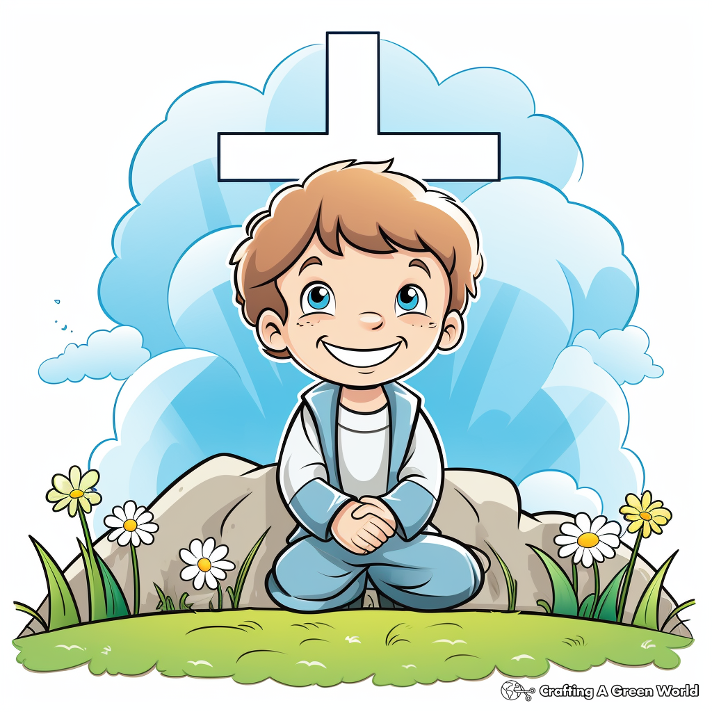 Christian easter coloring pages