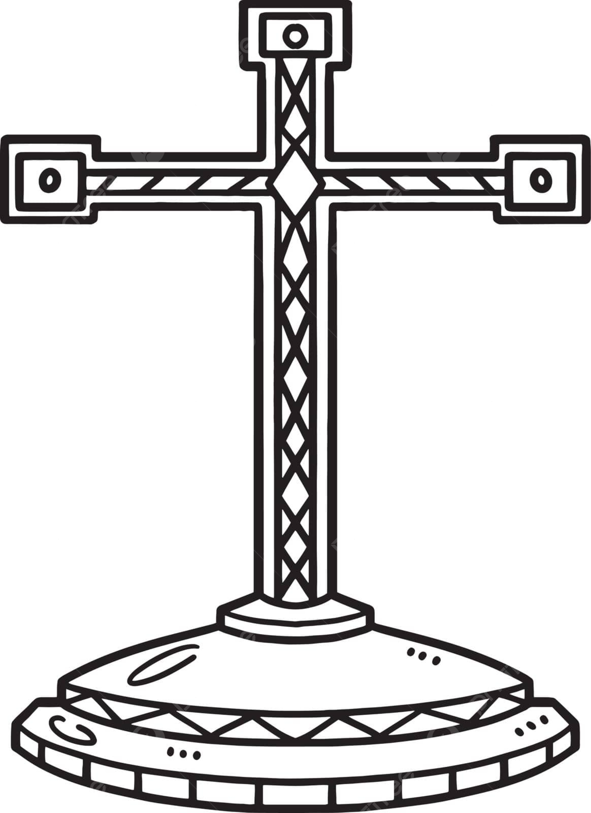 Christian altar cross isolated coloring page vector altar cross prayer vector vector altar cross prayer png and vector with transparent background for free download