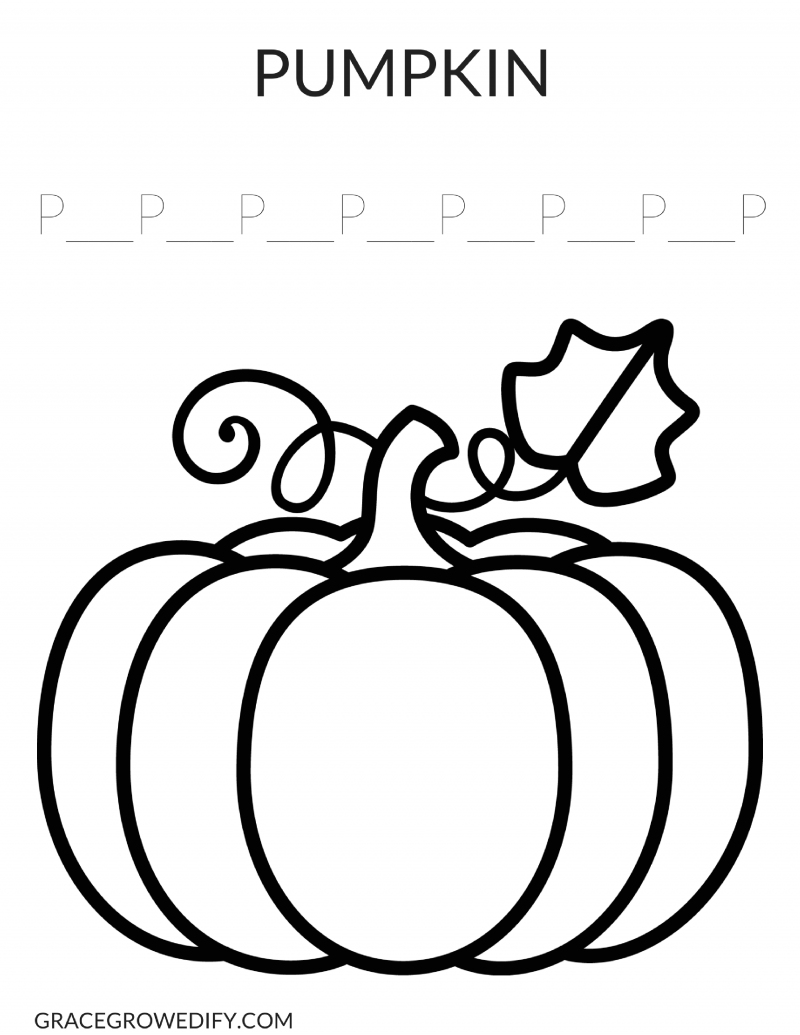 Pumpkin coloring sheet