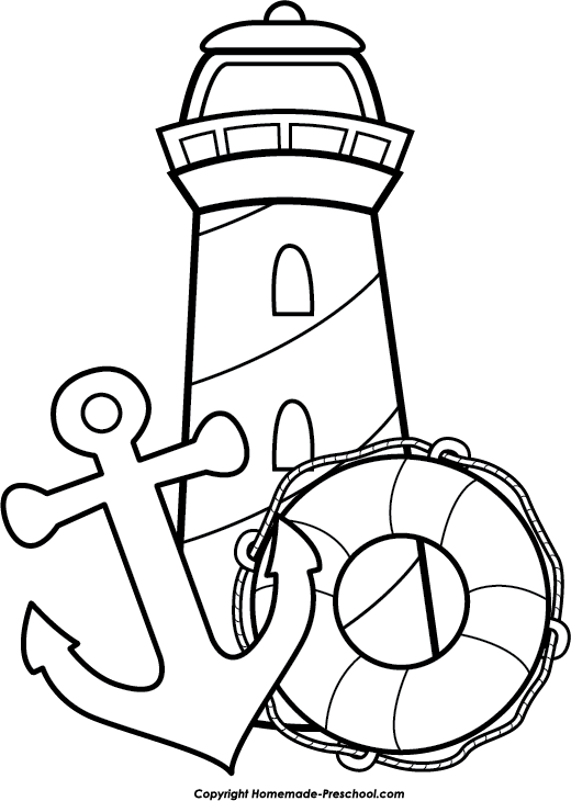 Free lighthouse clipart lighthouse clipart coloring books cute coloring pages