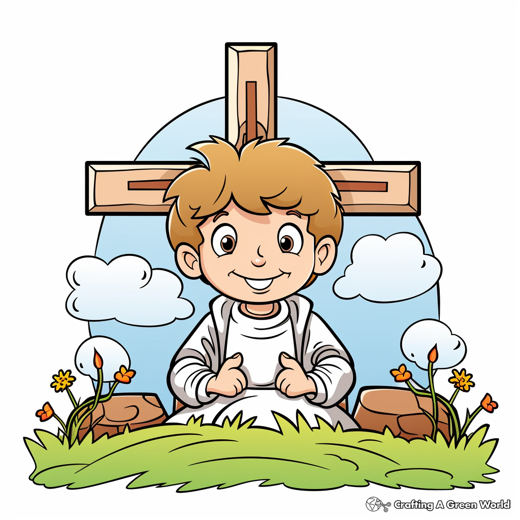 Christian easter coloring pages