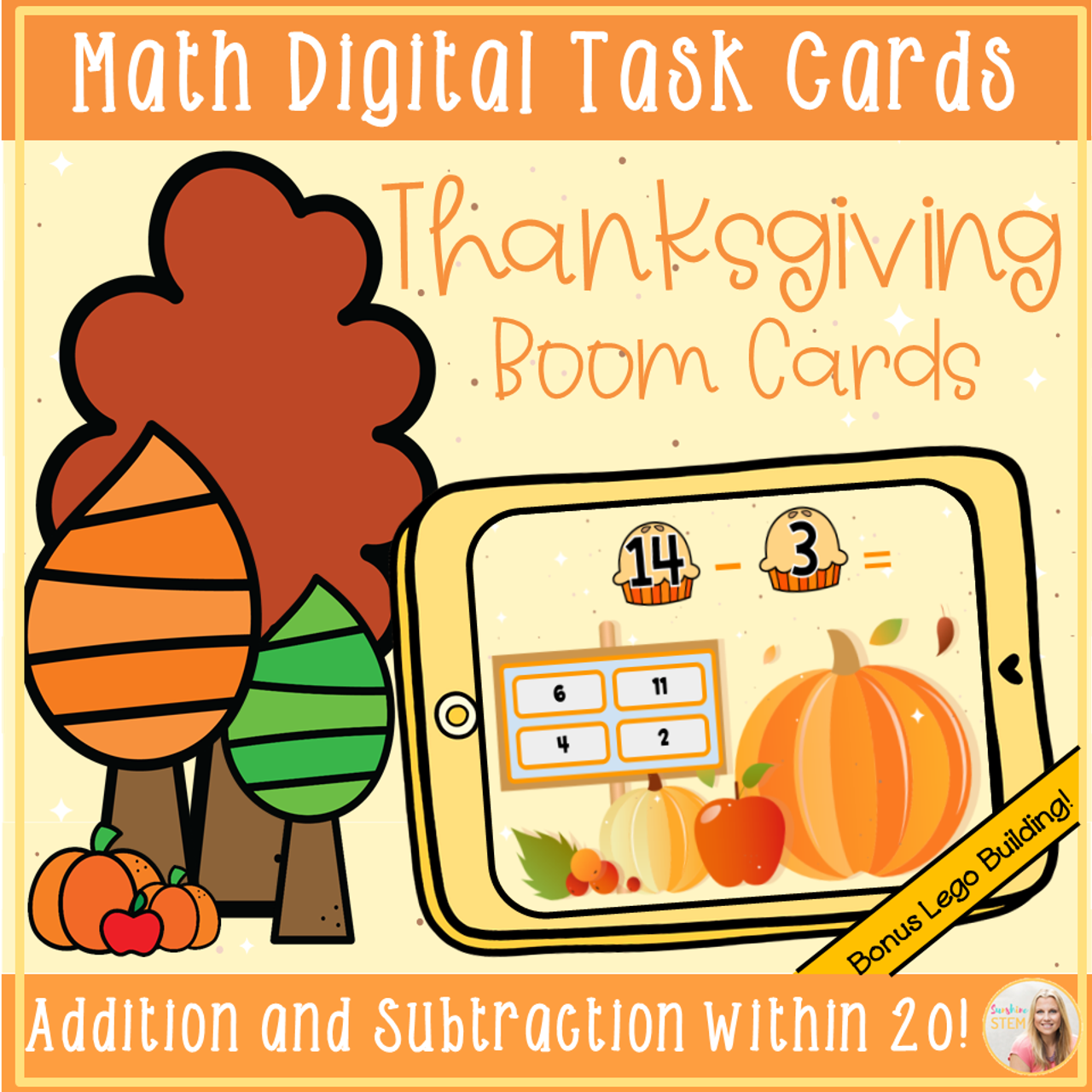 Thanksgiving math addition and subtraction within