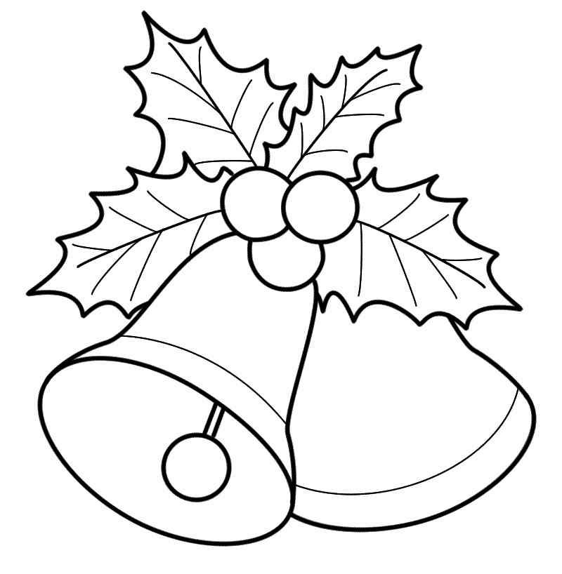 Coloringcool on x bells with mistletoe coloring pages at httpstcocinnreief httpstcoozpngwsmzv x