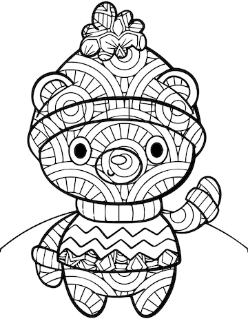 Premium vector christmas coloring page for adult and kids