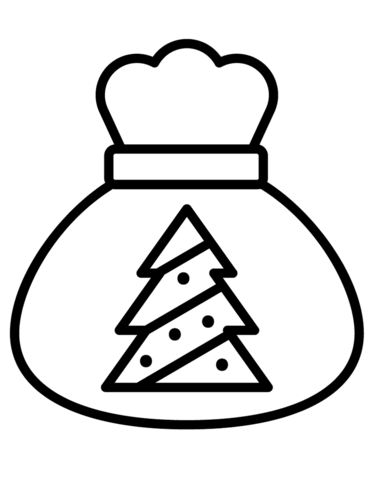 Christmas gift bag coloring page free printable coloring pages