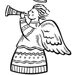 Christmas angels coloring pages printable for free download