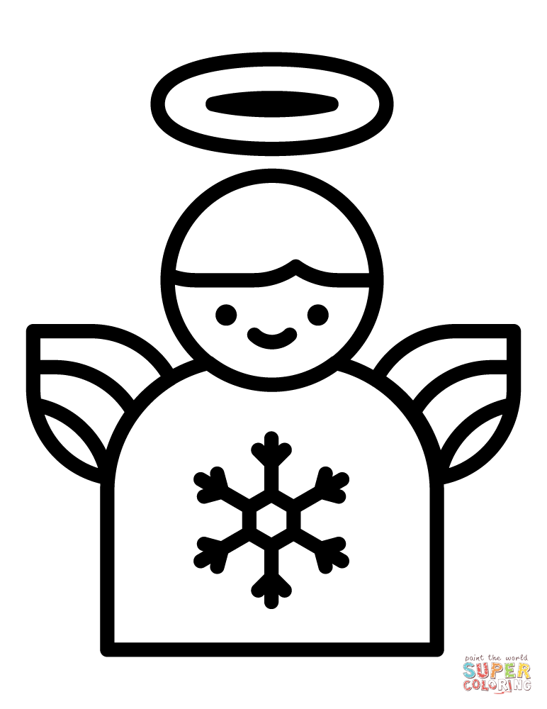 Christmas angel coloring page free printable coloring pages