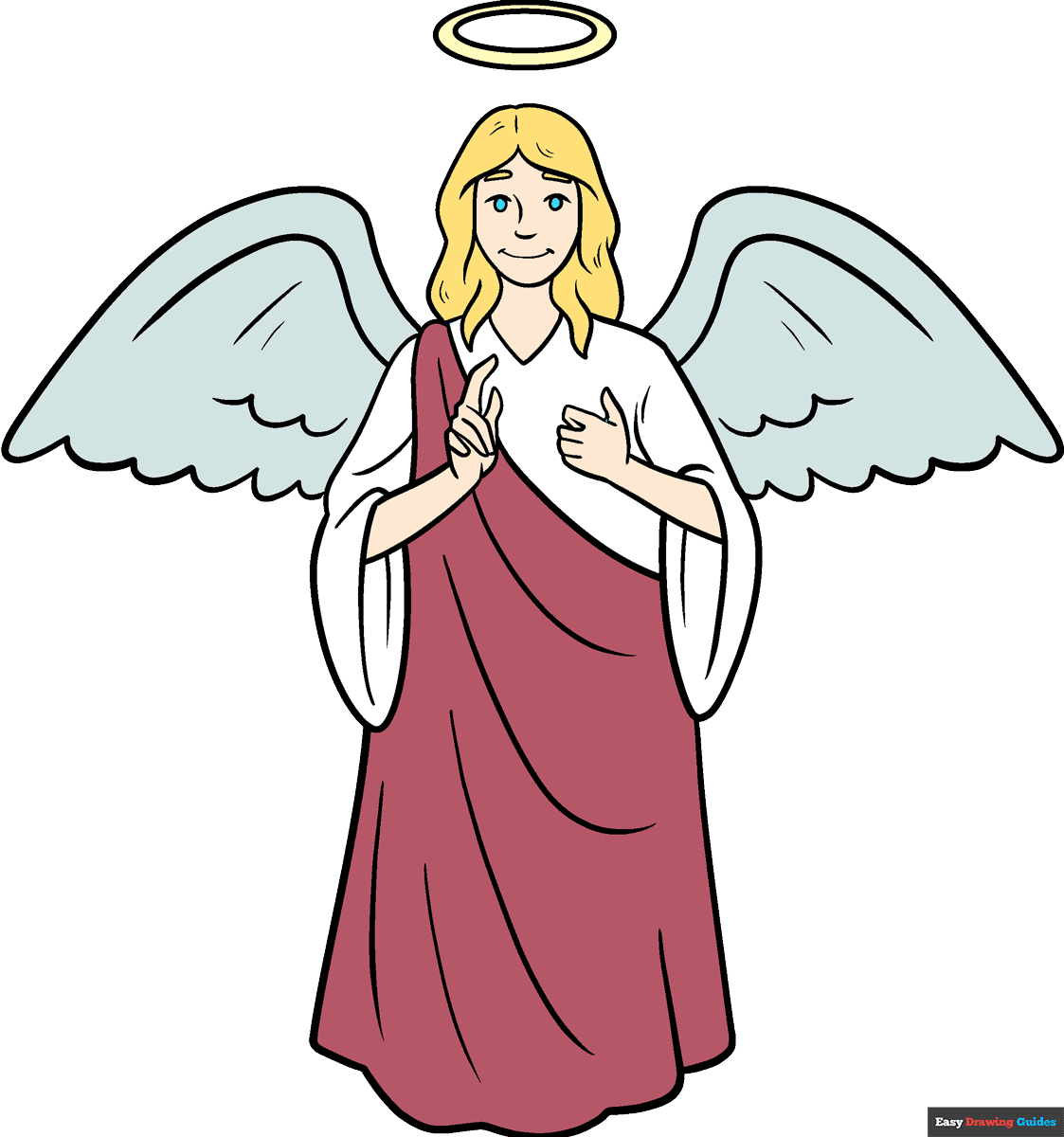 How to draw an angel