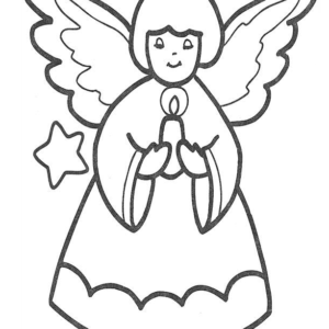 Christmas angels coloring pages printable for free download