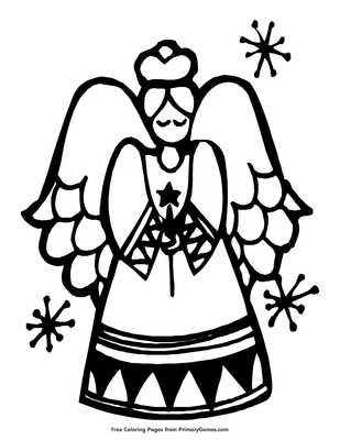 Angel coloring page â free printable pdf from