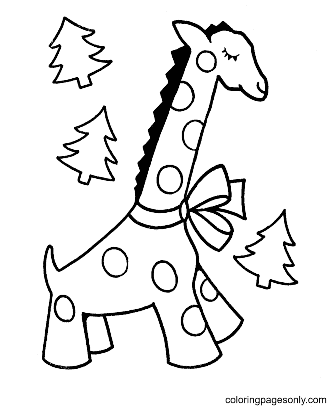 Christmas animals coloring pages printable for free download