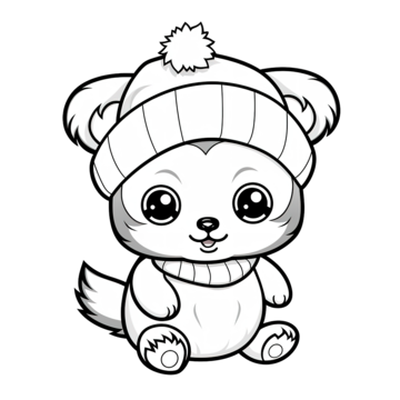 Baby animal christmas animal christmas coloring page bear cartoon cute bear png transparent image and clipart for free download