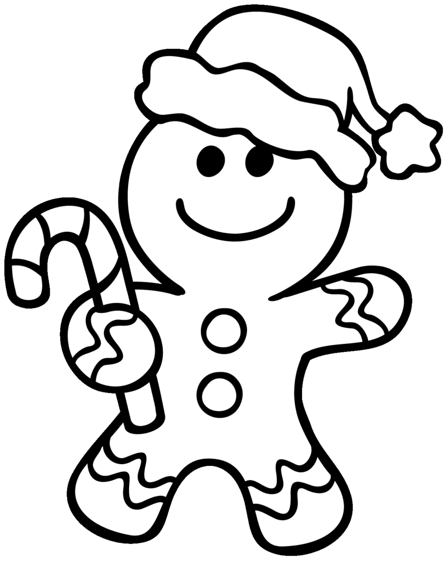 Gingerbread man coloring pages