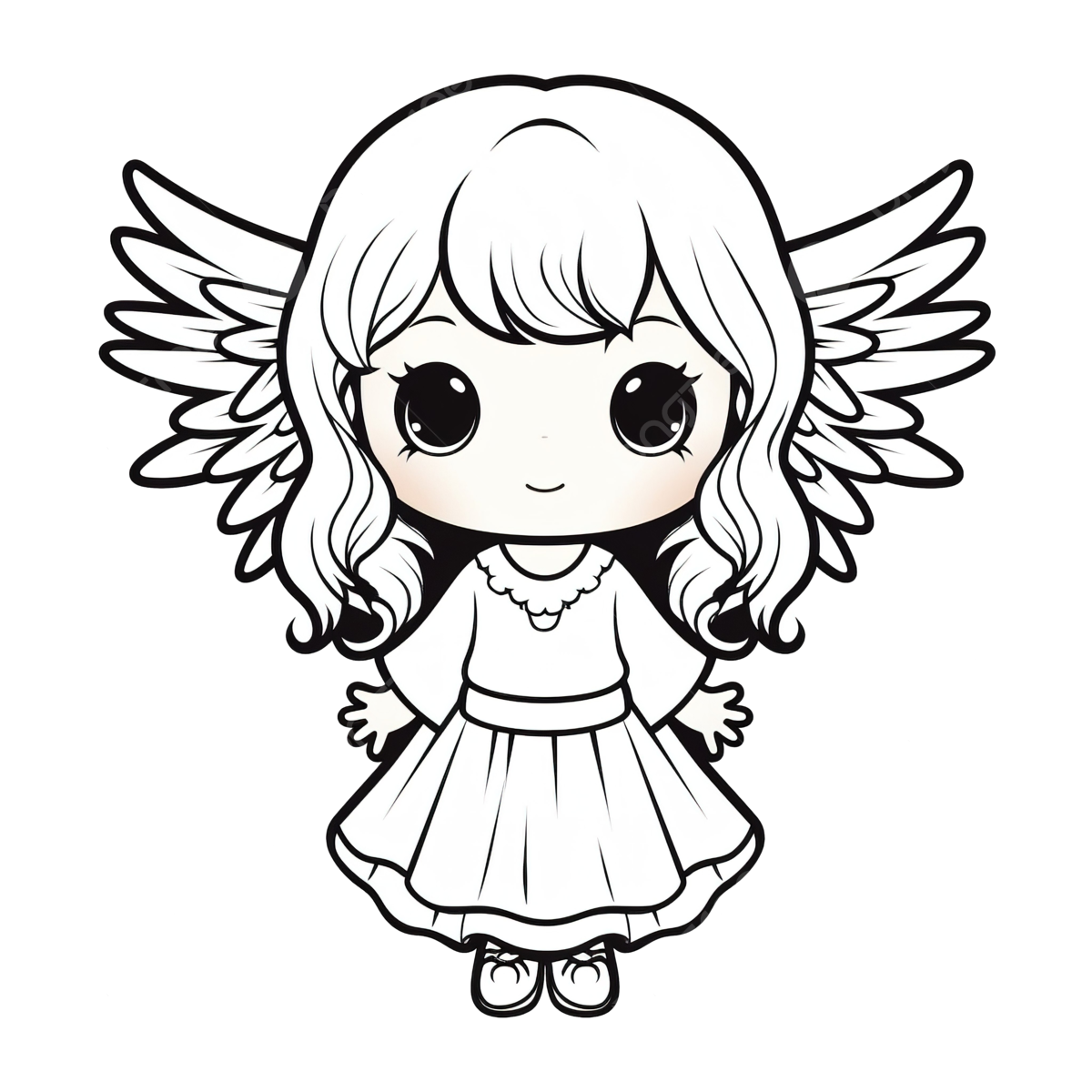 Angel cartoon doodle kawaii anime coloring page cute illustration drawing clipart character chibi manga ics car drawing anime drawing cartoon drawing png transparent image and clipart for free download