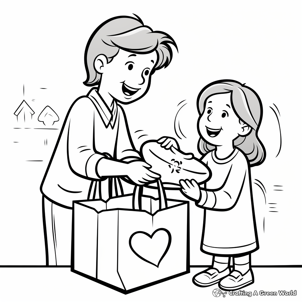 Giving coloring pages