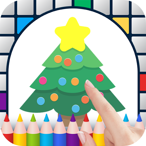 Christmas trees color by number